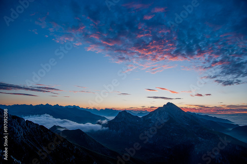 Dawn in the mountains with fog © pierluigipalazzi