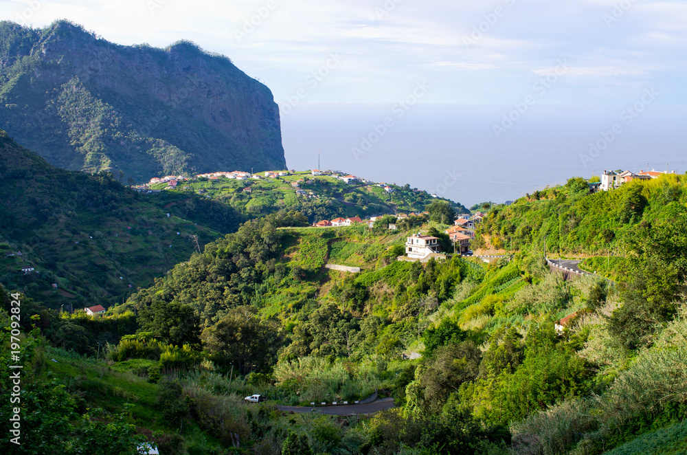 Green hills near Porto da Cruz, Madeira island - Portugal