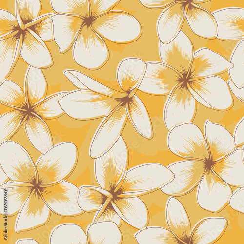 Yellow Floral Seamless Pattern