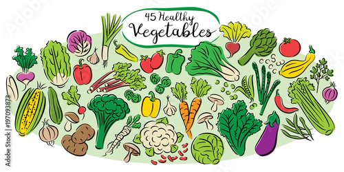Vegetable Doodles Collection
