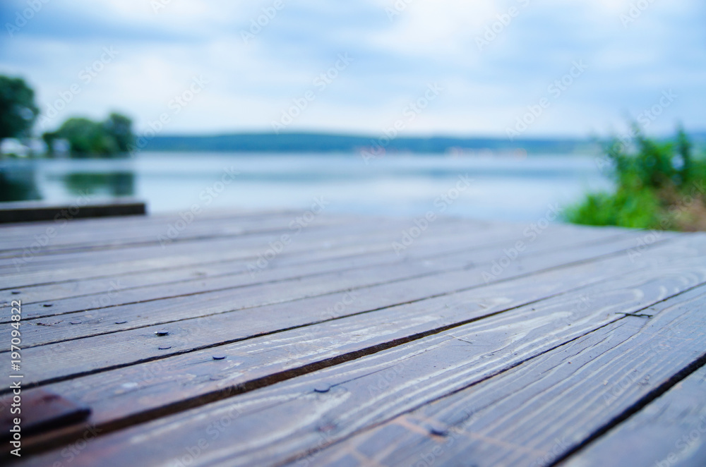Wooden dock on the lake