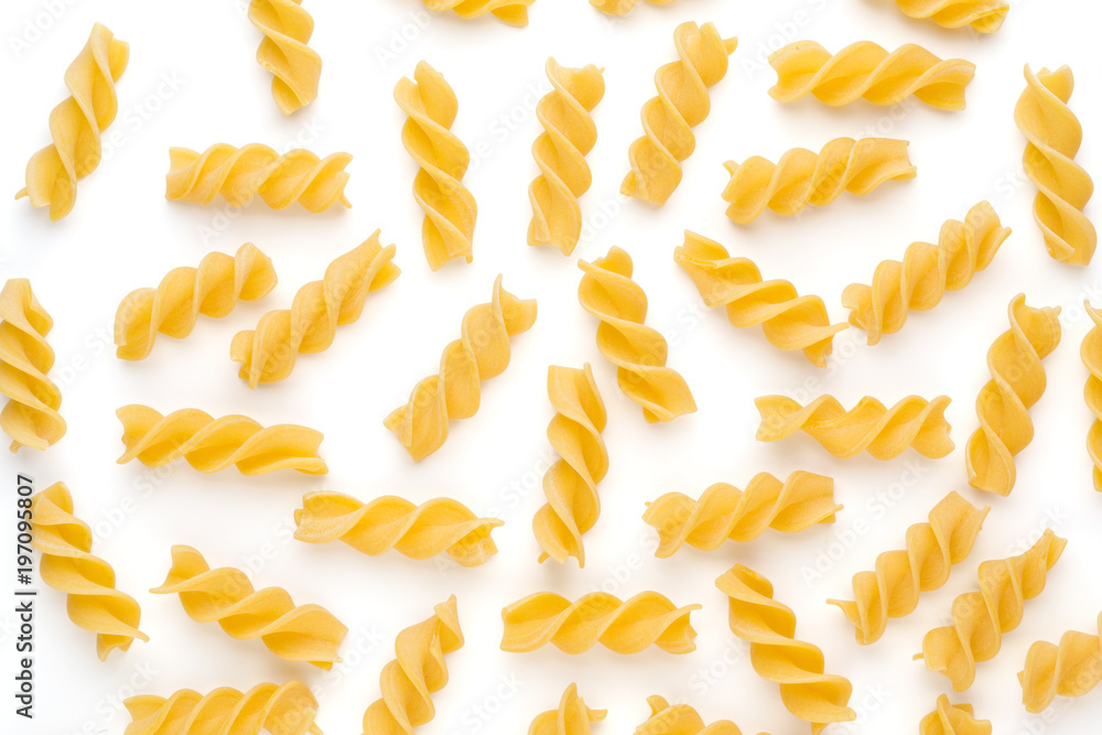 Pasta spiral isolated on the white background. Pasta spiral isolated on the white background.