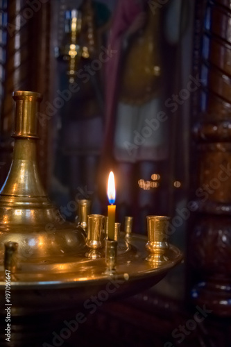 Candles in the church, Orthodox church