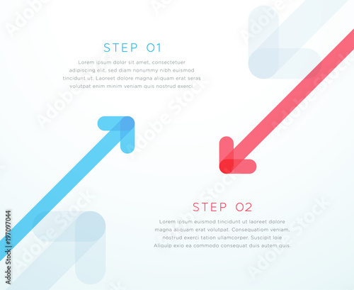 Abstract Vector Arrow 2 Point Template Infographic