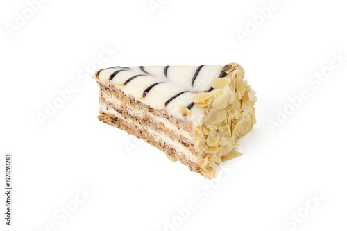 Esterhazy cake isolated on white background photo