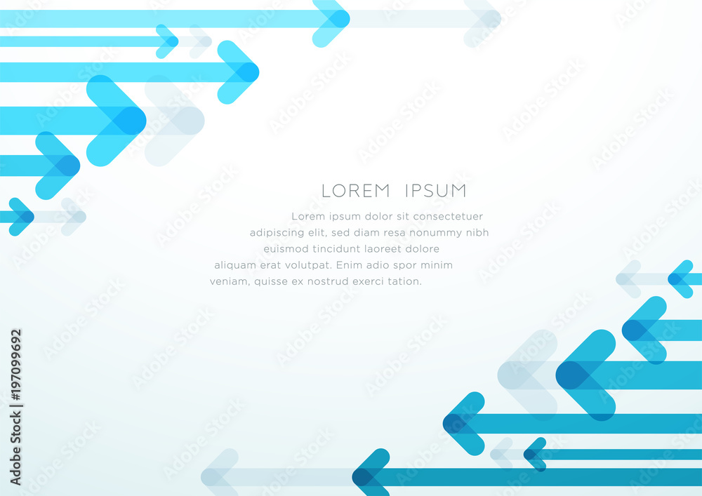 Abstract Arrow Vector Blue Background Design Stock Vector | Adobe Stock