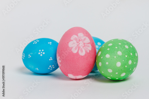 Perfect colorful handmade easter eggs