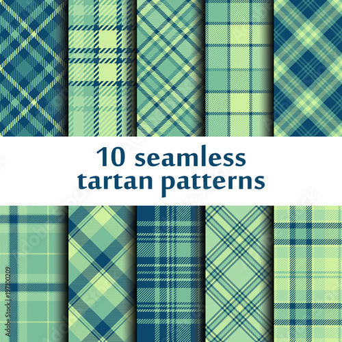 Set of seamless tartan pattern