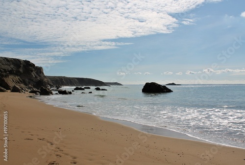 Port Bara beach on the Wild Coast of Quiberon in Morbihan, Brittany, France
