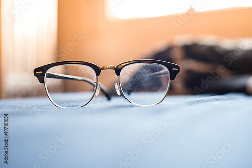 Vintage glasses with vintage tone
