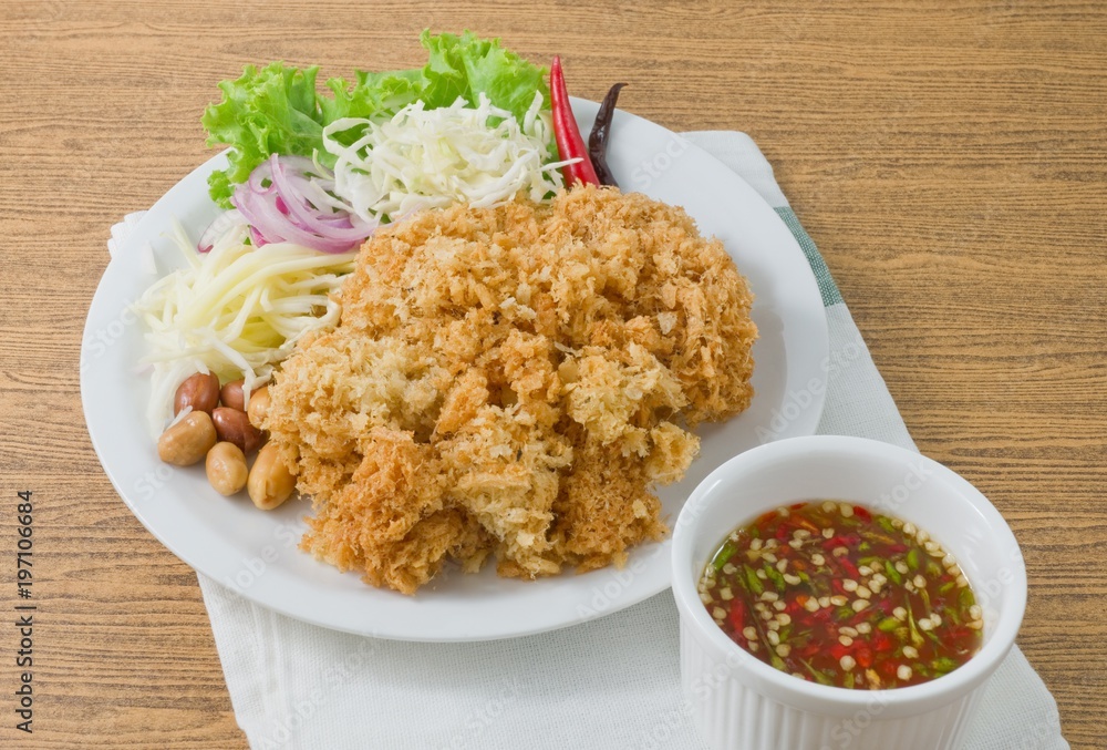 Crispy Catfish Salad with Green Mango and Vegetable Crispy Catfish Salad with Green Mango and Vegetable