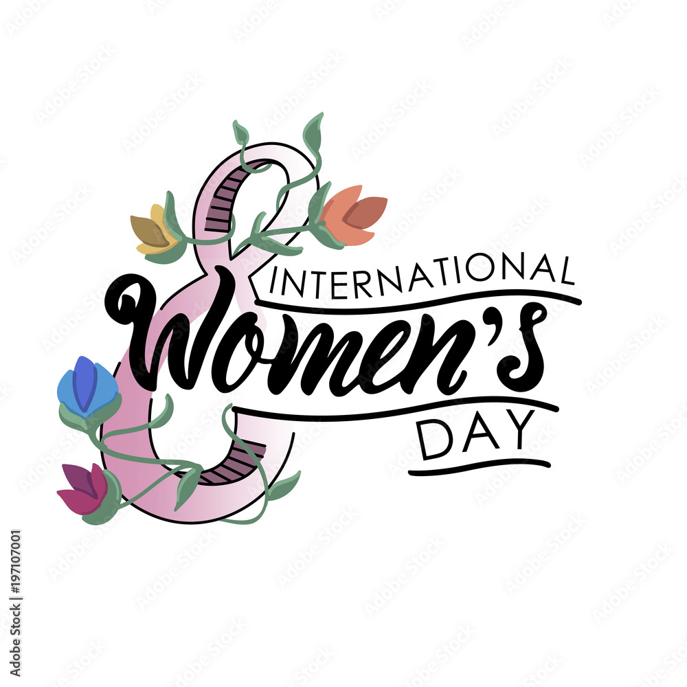 womens day lettering
