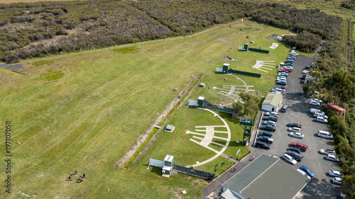 Obraz na plátně Shotgun Club Practice Grounds Aerial View Patterns