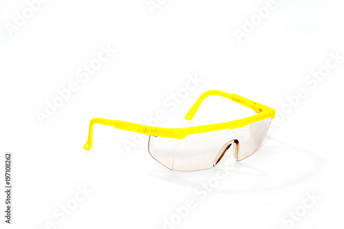 Safety Glasses protection isolated on a white background