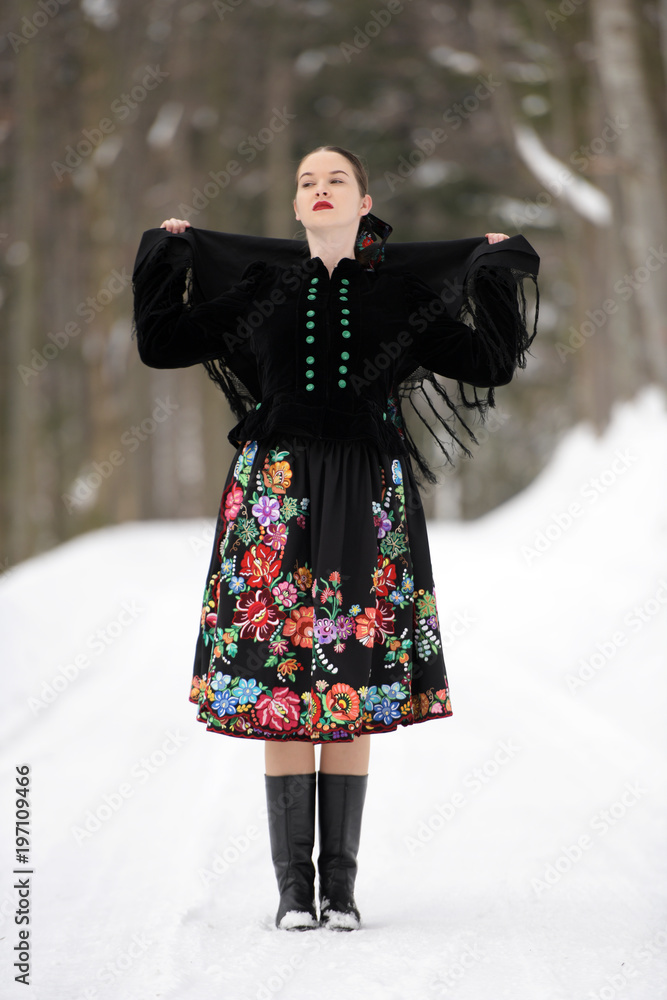 Slovakian folklore woman Slovakian folklore woman