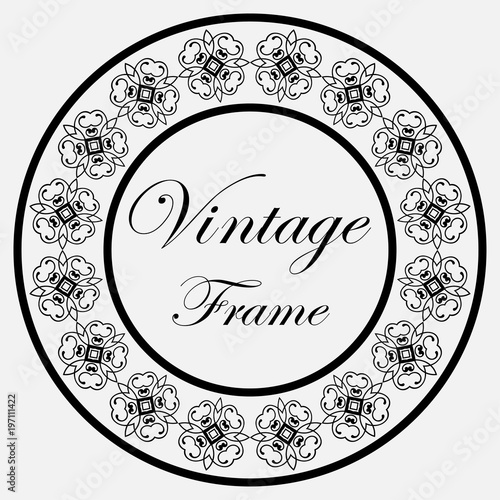 Vintage round frame
