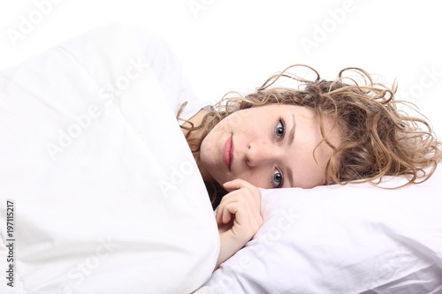 Caucasian woman sleeping
