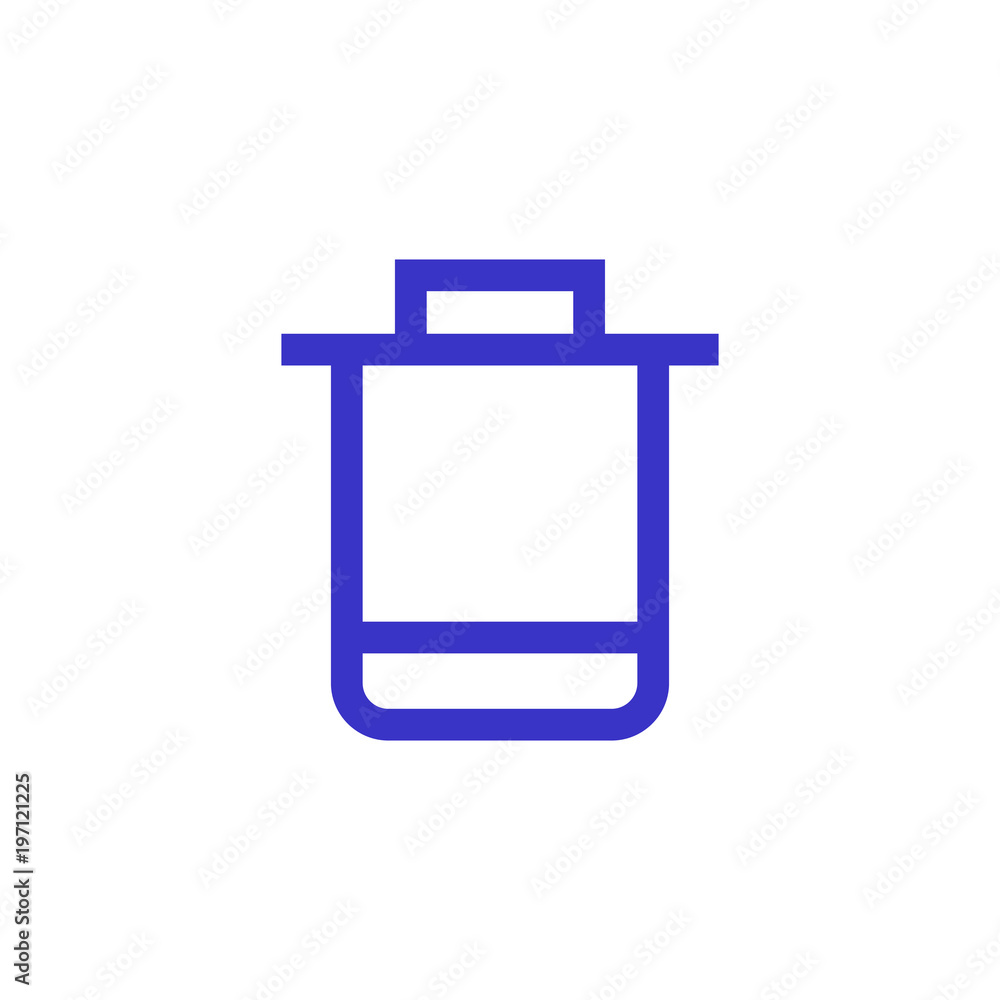 trash outline blue orange icon vector illustration trash outline blue orange icon vector illustration