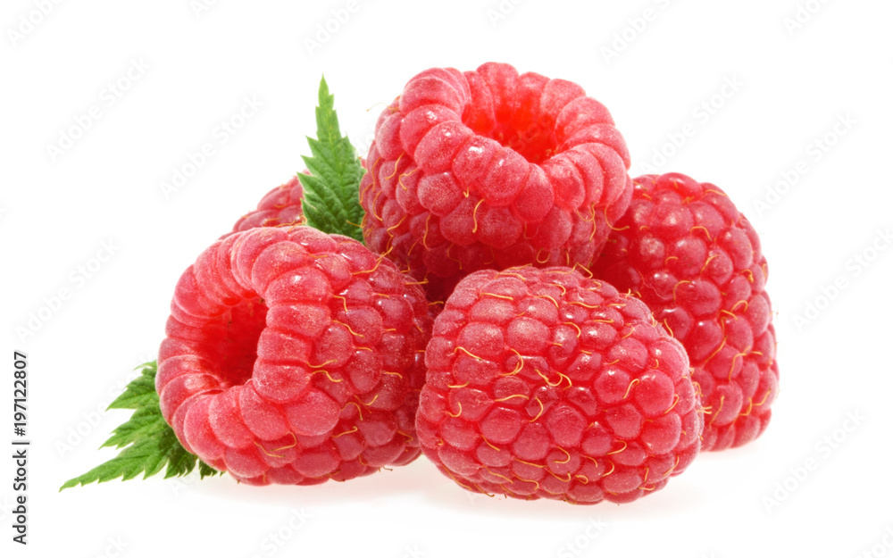 Raspberries isolated on white background Raspberries isolated on white background