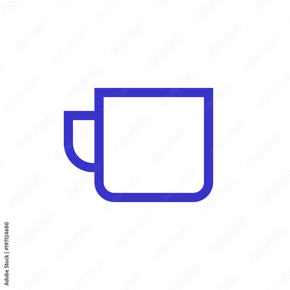 cup outline blue orange icon vector illustration cup outline blue orange icon vector illustration
