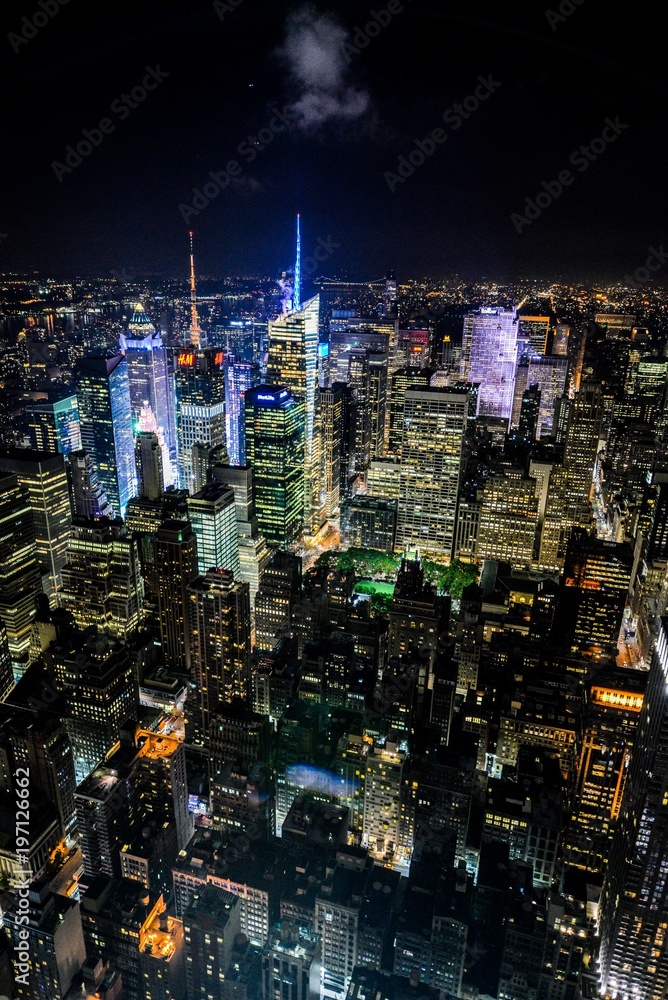 Naklejka premium 150708 view from Empire state building by night 08 by Erkol.jpg