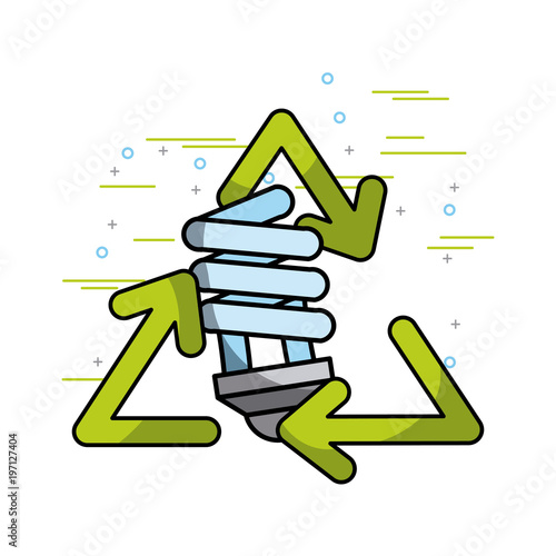 recycle ecology blulb light environment vector illustration  photo