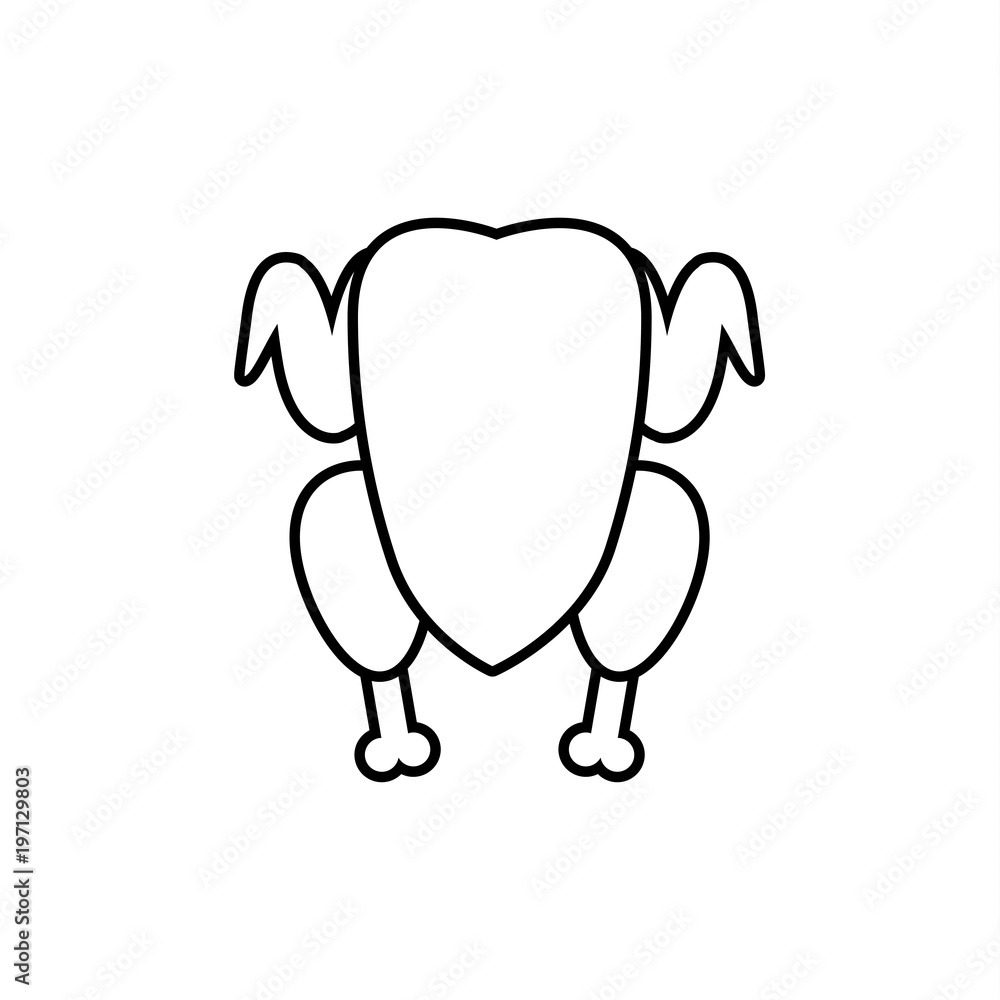 Obraz premium Raw chicken icon
