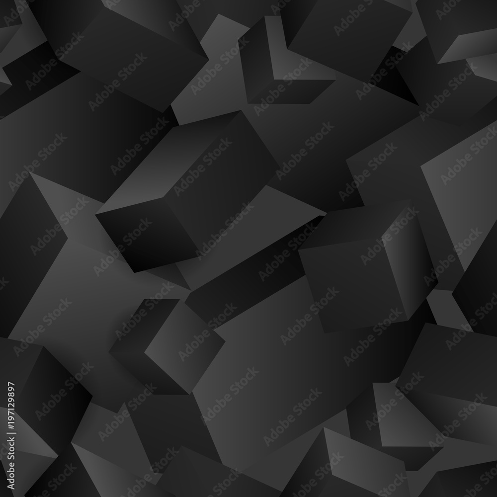 Obraz premium Vector seamless pattern of abstract 3d cubes.