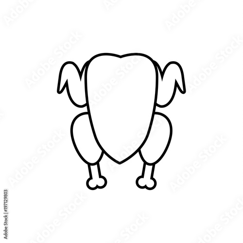 Raw chicken icon