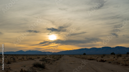 Desert Landscape Sunset