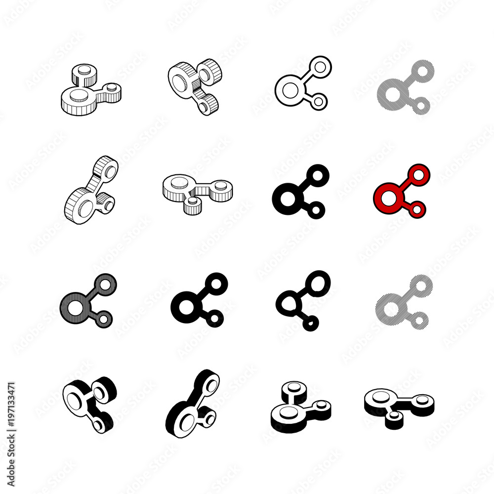 Set of Collection modern vector. Share icon multi type of 3d isometric, solid, line, scribble hatch, doodle, shadow isometric and a little colour on white background eps10 Set of Collection modern vector. Share icon multi type of 3d isometric, solid, line, scribble hatch, doodle, shadow isometric and a little colour on white background eps10