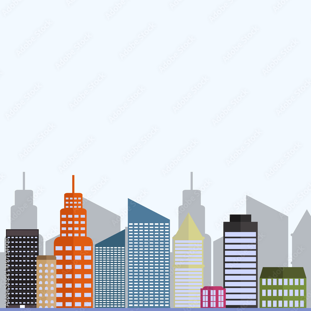 Fototapeta premium City Building Vector Template Design