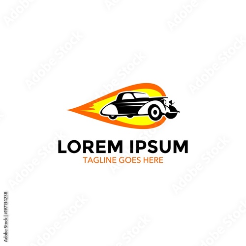 classic car logo. vector illustration. unique