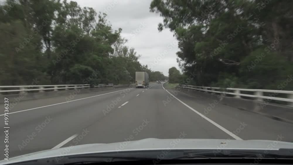 Driving on highway in Australia to kangaroo valley Driving on highway in Australia to kangaroo valley