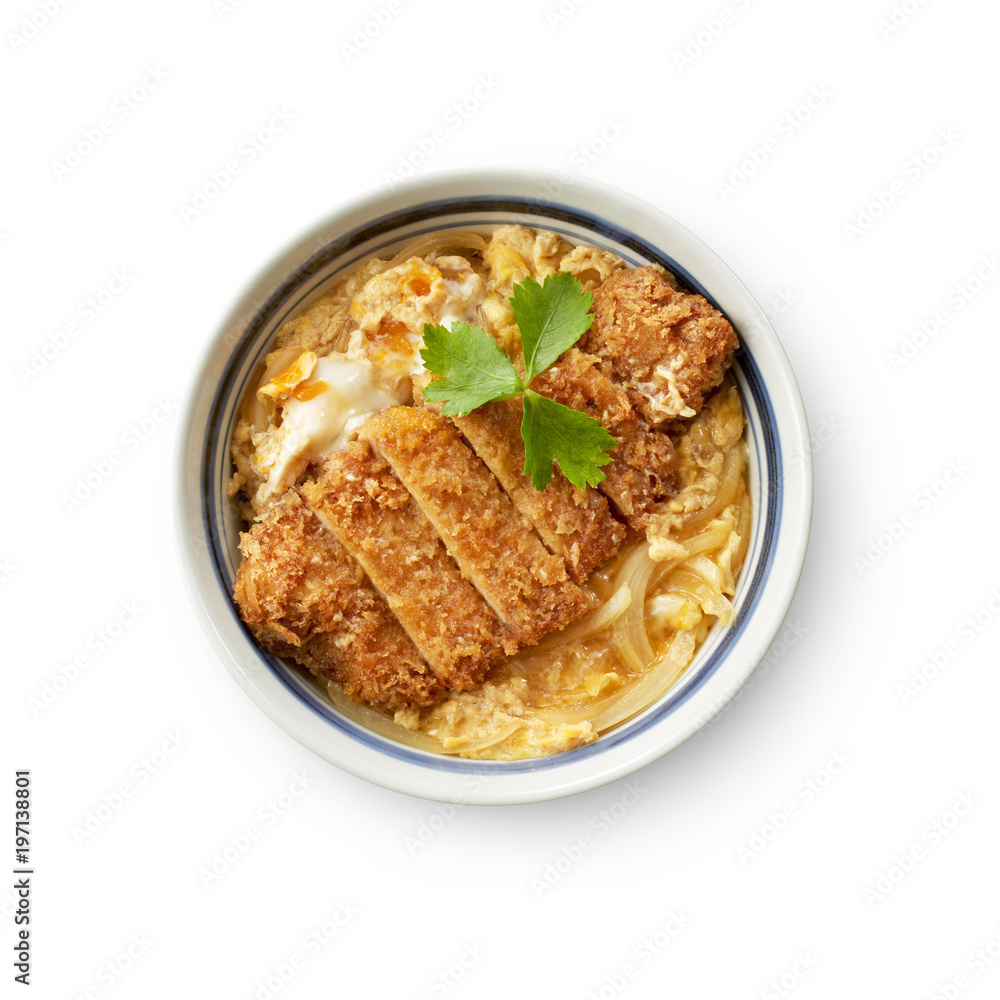 カツ丼 真俯瞰 Stock 写真 Adobe Stock