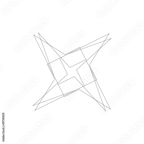 Geometric set stars and flowers for gifts and holidays pattern vector EPS10