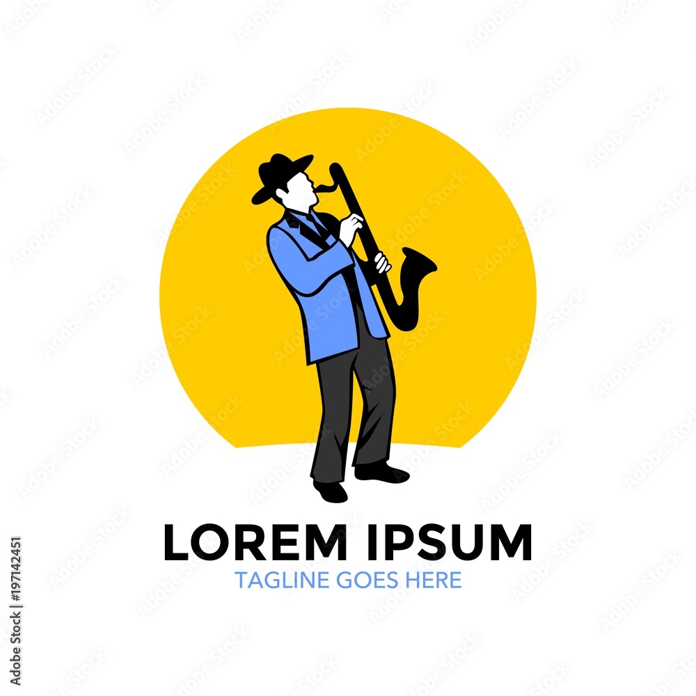 jazz music logo. vector illustration. unique jazz music logo. vector illustration. unique