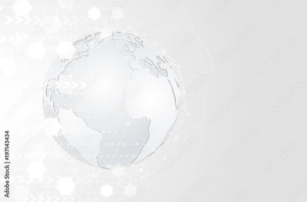 Vector abstract digital technology concept, Global Network, computer technology gray color background. digital technology concept. Vector abstract digital technology concept, Global Network, computer technology gray color background. digital technology concept.