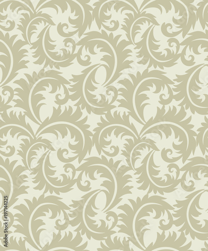 Seamless vector leaves pattern