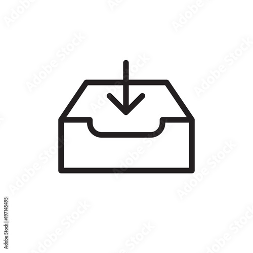 mail inbox, received mails outlined vector icon. Modern simple isolated sign. Pixel perfect vector  illustration for logo, website, mobile app and other designs