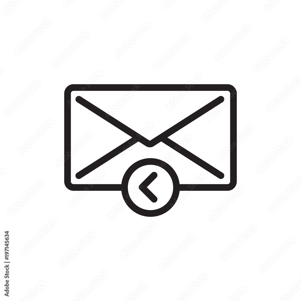 reply mail, answer mail outlined vector icon. Modern simple isolated sign. Pixel perfect vector illustration for logo, website, mobile app and other designs reply mail, answer mail outlined vector icon. Modern simple isolated sign. Pixel perfect vector illustration for logo, website, mobile app and other designs
