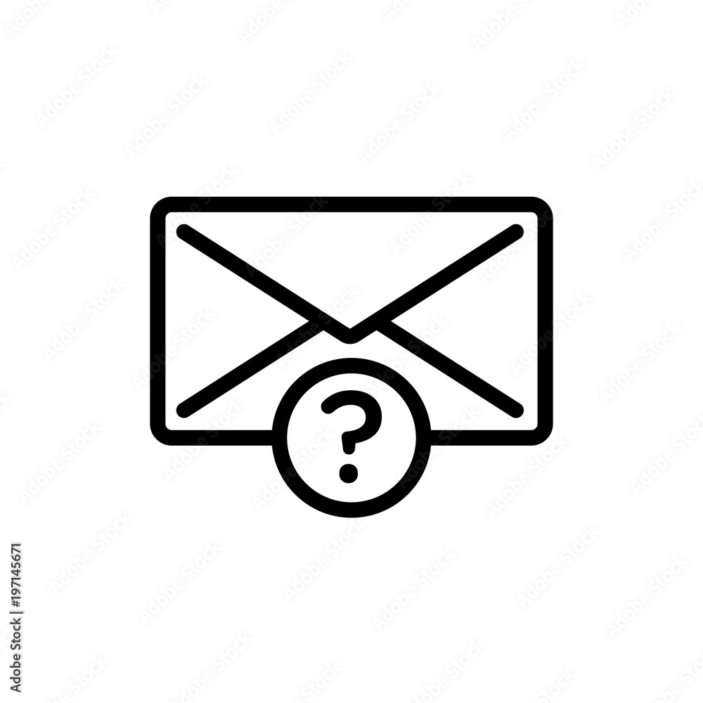 unknown mail, mail information outlined vector icon. Modern simple isolated sign. Pixel perfect vector illustration for logo, website, mobile app and other designs unknown mail, mail information outlined vector icon. Modern simple isolated sign. Pixel perfect vector illustration for logo, website, mobile app and other designs