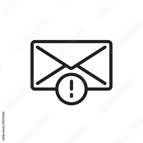 spam mail, unwanted mail outlined vector icon. Modern simple isolated sign. Pixel perfect vector  illustration for logo, website, mobile app and other designs
