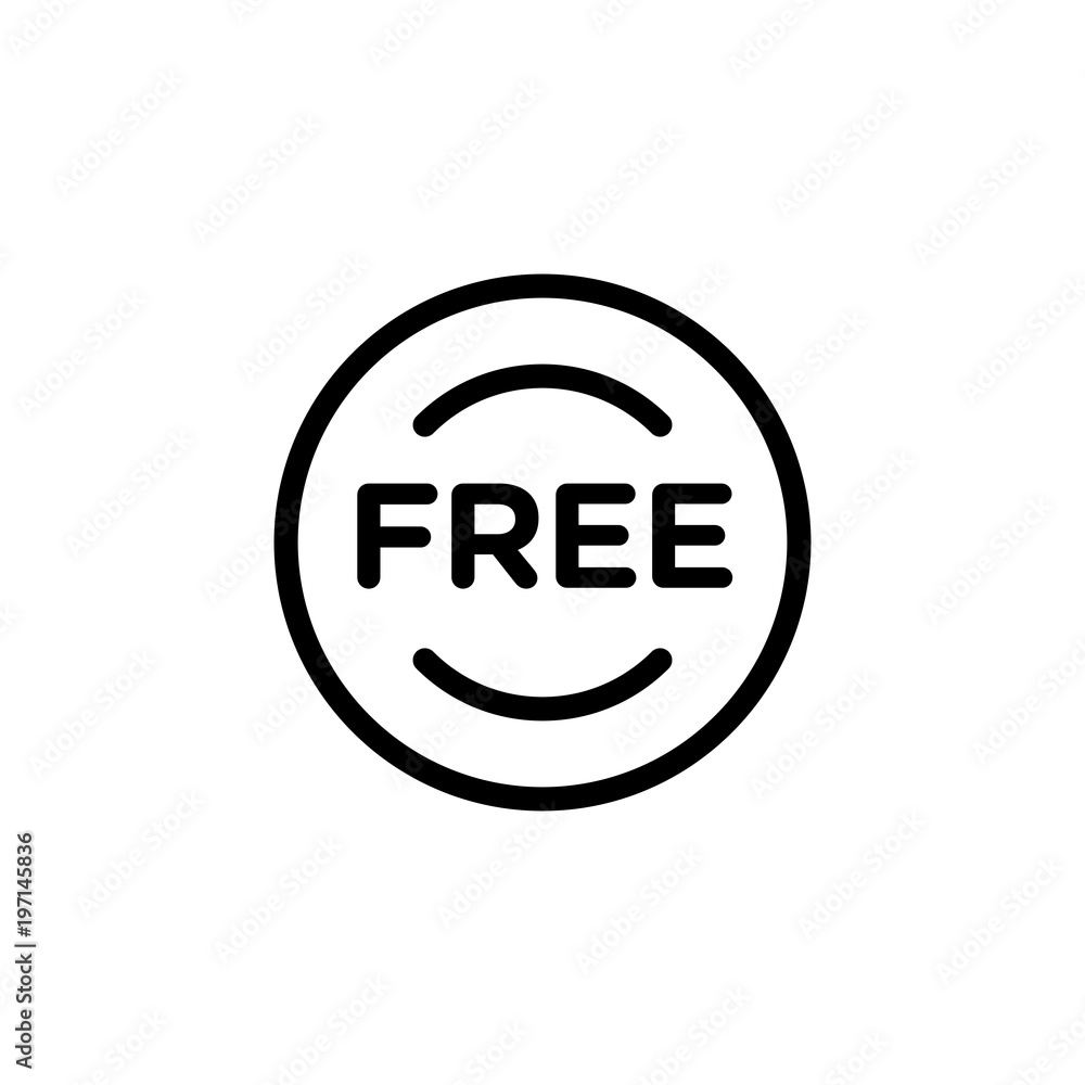 free button outlined vector icon. Modern simple isolated sign. Pixel perfect vector illustration for logo, website, mobile app and other designs free button outlined vector icon. Modern simple isolated sign. Pixel perfect vector illustration for logo, website, mobile app and other designs