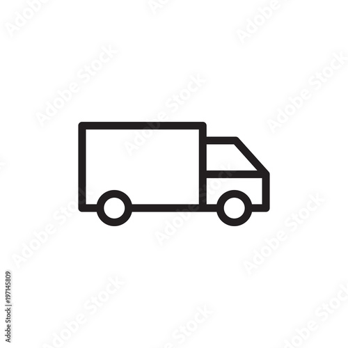 delivery truck outlined vector icon. Modern simple isolated sign. Pixel perfect vector illustration for logo, website, mobile app and other designs