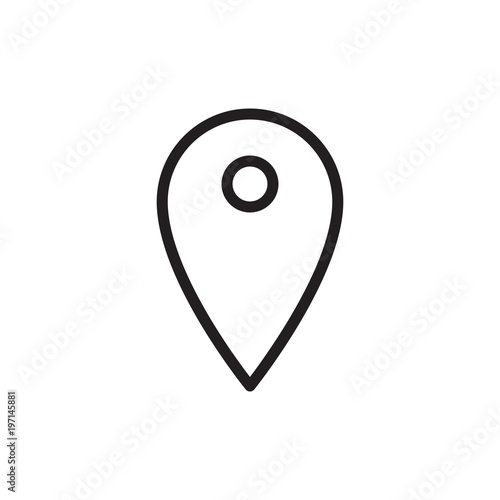 Free Download location pin outlined vector icon. Modern simple isolated sign. Pixel perfect vector  illustration for logo, website, mobile app and other designs - GFXLoad