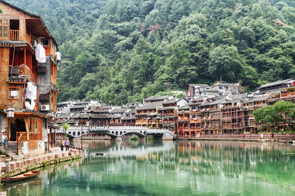 Wonderful view of Phoenix Ancient Town (Fenghuang), China