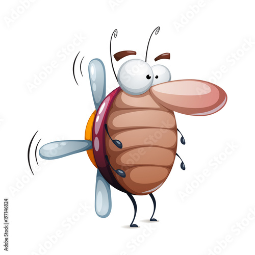 Funny, cute cockroach, ladybug - cartoon characters Vector eps 10