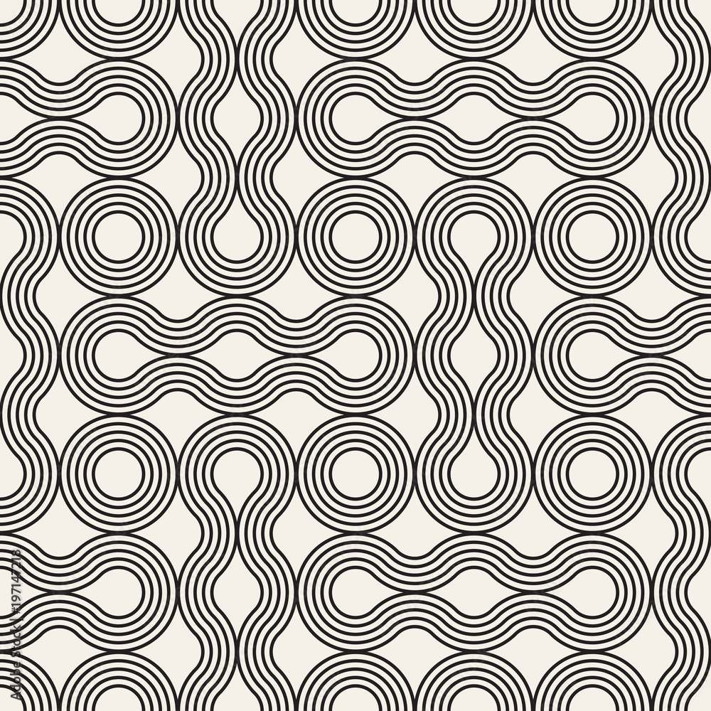 Obraz premium Vector seamless pattern. Modern stylish abstract texture. Repeating geometric tiles
