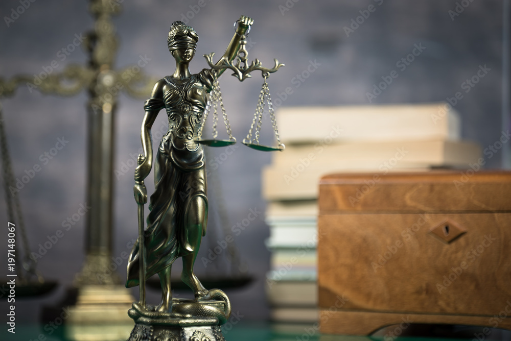 Law concept with Themis, symbol of justice. Law concept with Themis, symbol of justice.